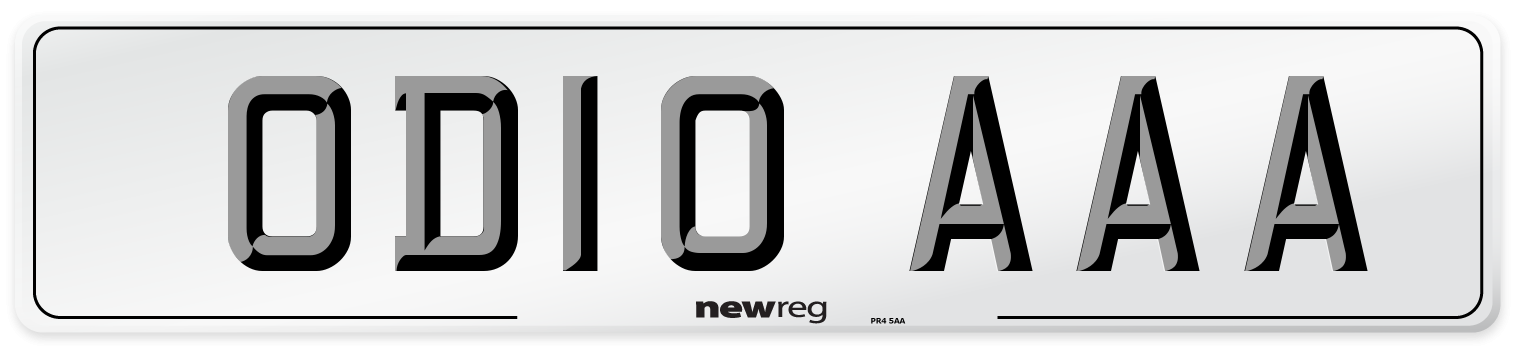 OD10 AAA Number Plate from New Reg